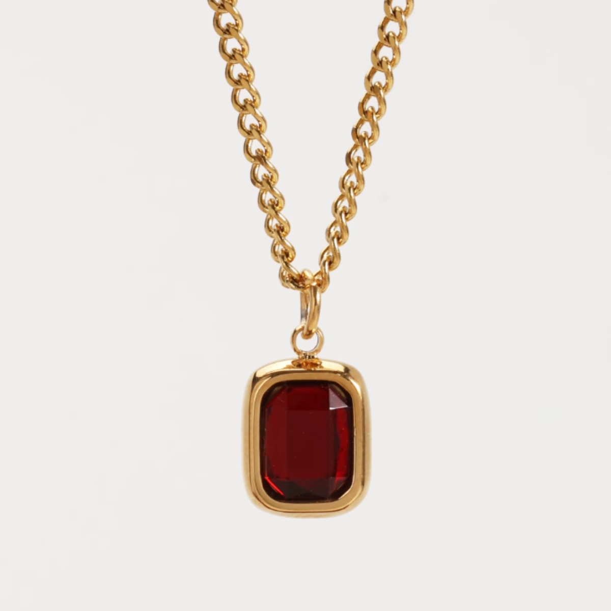 GARNET PENDANT (GOLD)