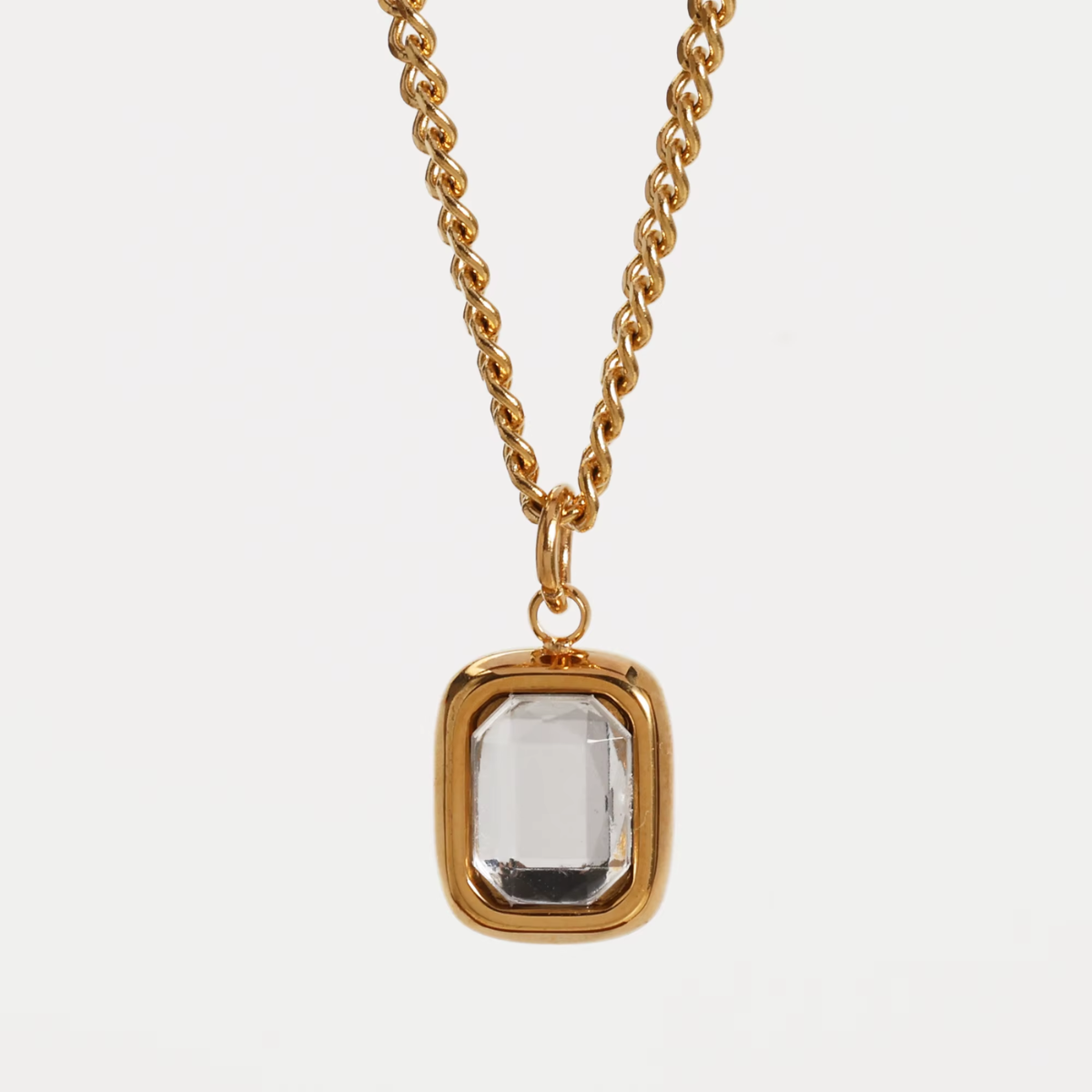 QUARTZ PENDANT (GOLD)
