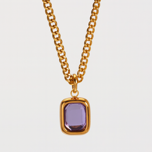 AMETHYST PENDANT (GOLD)