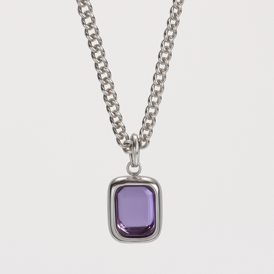 AMETHYST PENDANT (SILVER)