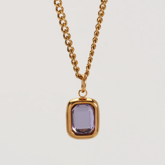 AMETHYST PENDANT (GOLD)