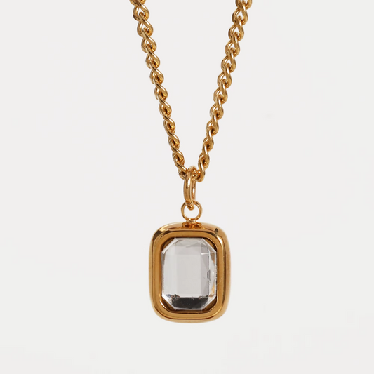 QUARTZ PENDANT (GOLD)